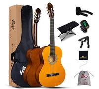 Winzz 4/4 Full Size Classical Guitar for Adults Teenager Students Beginners with Nylon-String (39 Inches, Yellow Glossy)
