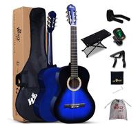 Winzz Classical Guitar for Adults Teenager Students Beginners with Nylon-String (4/4 size -blueburst, Full)