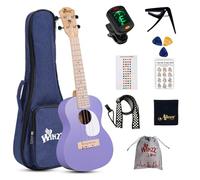 Winzz Kids Concert Ukulele Beginners Set for Adults, Childs Ukulele Starter Kit with 9 Accessories, 23 Inches Gifts, Purple Colour