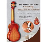 Winzz Tenor Ukulele for Adults Beginners, 26 Inch Mahogany Wood, Begin