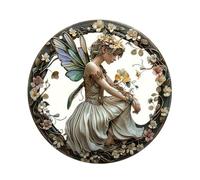 WIOEERS Angel Fairy Acrylic Window Hanging, Fairy Stained Glass Sun Catcher, Holiday Decorations, Christmas Decorations, Acrylic Window Decoration Fairy Girl Art.