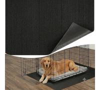 Wiojtry Dog Crate Mat, 24 in x 36 in Dog Playpen Mat Under Crate Floor Protector, Rubber Kennel Mat Extra Large Liner for Under Dog Crate Cages, Absorbent Urine (24" W x 36" L)