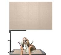 Wiojtry Dog Grooming Table Mat, Khaki Dog Grooming Table Mat Pad Non-Slip, (24x47inch) Pet Grooming Table Mat for Grooming Dogs at Home, Pet Groomers Table Mat, Easy-Clean Durability
