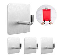 Wiojtry Emergency fire Blanket Hooks, Sticky Wall Hooks for fire Blankets, 304 Waterproof Stainless Steel Hooks for Home Office and Outdoor Hanging Hook
