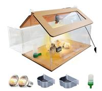 WIONBE Large Intelligent Newborns Chick Brooder Box Quail Cage Bird Cage Egg Incubator Chick Starter Kit Tortoise Habitat