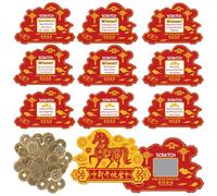 Wiooffen 50PCS Chinese New Year Scratch Off Cards Year of The Snake Scratch Off Fortune Cards with 25 Chinese Fortune Coins 2025 Chinese New Year Party Decorations Lunar New Year Party Supplies