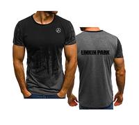 WIOSEN Adults Sports T-Shirt for Linkin Park Casual Comfortable Tee Shirt Short Sleeve Summer Running Loose Soft Tops Tees Clothing Undershirt, Grey-M