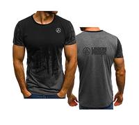 WIOSEN Adults Sports T-Shirt for Linkin Park Casual Comfortable Tee Shirt Short Sleeve Summer Running Loose Soft Tops Tees Clothing Undershirt, Grey-M