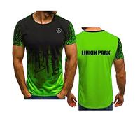 WIOSEN Adults Sports T-Shirt for Linkin Park Casual Comfortable Tee Shirt Short Sleeve Summer Running Loose Soft Tops Tees Clothing Undershirt, Cyan-M