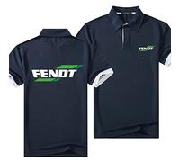 WIOSEN Polo Shirt Men Short Sleeve for FENDT Breathable Tennis Tees Summer Male Button Front Casual T-Shirts Comfortable Sport Golf Half Sleeves Tops,Blue-Adult M