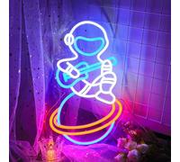 WIOSOUL Astronaut Neon Signs,Neon LED Signs for Wall Decor Dimmable USB Powered Neon Light Sign for Kid Bedroom Light Up Space Man Neon Light for Party Game Zone Birthday Christmas Decor