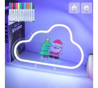 WIOSOUL Cloud Neon Sign Neon Light Sign for Wall Light Shade with Pen Led Cloud Lights Night Lamp With USB Powered Dimmable Neon Led Light for Home KTV Singer Room Party Birthday