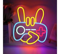WIOSOUL Game Neon Sign Dimmable Game Room LED Light Powered by USB with Switch Colorful Neon Sign for Wall Decor Light for Kids Teens Boys Room Boy Gift（Game Console）
