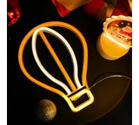 WIOSOUL Hot Air Balloon Neon Sign Led Night Light, USB/Battery Powered Light Sign, Wall Light Up for Bedroom Party Kids Room Decor Led Neon Lighting Neon Signs with Friend Kids Gifts