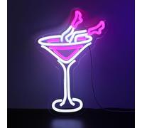 WIOSOUL Lady Cocktail Neon Sign Dimmable Bar Neon Light for Wall Decor 9.45x13.78 Inch LED Light Sign With USB Powered for Home Bar, Lounge, Party Pub (Cocktail)