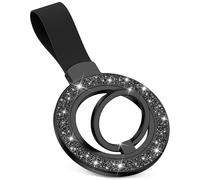 Wipalor Magnetic Phone Grip for Magsafe Phone Grip, Bling Cell Phone Ring Holder Flexible 360° Rotation 110° Flip for Mag Safe Accessory for iPhone 16 15 14 13 12 Pro Max Plus Mini-Glitter Black