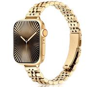 wipalor Metal Band Compatible with Apple Watch Straps Women 42mm 41mm 40mm 38mm, Elegant Strap for Apple Watch Straps, Stainless Steel Band for iWatch Strap Series 11 10 SE 9 8 7 6 5 4 3, Gold