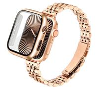 wipalor Metal Stainless Steel Bracelet Compatible with Apple Watch Strap Women with Case 40 mm 44 mm Series 6 5 4 SE Adjustable, 40mm Serie 6 5 4 SE