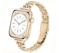 wipalor Slim Stainless Steel Strap Compatible with Apple Watch Straps Women 42mm(Series 11 10) 41mm 40mm 38mm, Metal iWatch Strap, Ladies Band for Apple Watch Series 10 9 8 7 6 5 4 3 2 1 SE-Gold