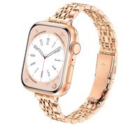 wipalor Slim Stainless Steel Strap Compatible with Apple Watch Straps Women 42mm(Series 11 10) 41mm 40mm 38mm, Metal iWatch Strap, Ladies Band for Apple Watch Series 11 10 9 8 7 6 5 4 3 SE,Rosegold