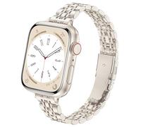 wipalor Slim Stainless Steel Strap Compatible with Apple Watch Straps Women 46mm 45mm 44mm 42mm 49mm, Metal iWatch Strap, Ladies Band for Apple Watch Series 11 10 9 8 7 6 5 4 3 2 1 SE Ultra,Starlight
