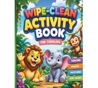 Wipe-Clean Activity Book for Toddlers: Trace Lines, Shapes, Alphabet ABC, and Numbers 1-10 | Fun Pen Control Games for Kids Ages 3-5