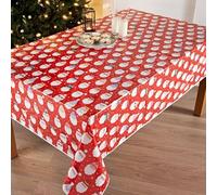 Wipe Clean Christmas Tablecloth Whether you are having a Christmas party or Christmas dinner, food is a big part of Christmas! - Red Santa.