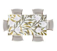 Wipe Clean PVC Tablecloth 140cmx200cm-Outdoor/Indoor Table Cloth Protector, Waterproof Summer Design, Easy Care Table Cover (William Morris Willow Bough Gold)