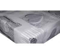 Wipe Clean PVC Tablecloth Vinyl Oilcloth Kitchen Table Cover Protector - Grey Wooden Hearts (100 x 140cm)