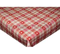 Wipe Clean PVC Tablecloth Vinyl Oilcloth Kitchen Table Cover Protector - Red Hearts (500 x 140cm)