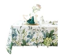 Wipe clean Table Cloth PVC Green Eucalypt Waterproof Tablecloth Outdoor,Table cloths rectangular Oil Cloth,Birthday Party Kitchen Children Garden Spring Summer Picnic,55x78 inch