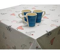 Wipe Clean Tablecloth Oilcloth PVC Vinyl Country Farmhouse Chickens 140cm (55") Round