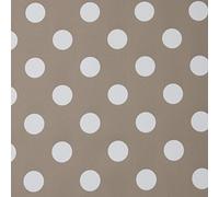 Wipe Clean Tablecloth PVC Vinyl Oilcloth Dotty Light Brown/Beige Polka Dot 130cm (51") Round