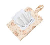 Wipe Container - 8.66 Inch Travel Pouch | Cotton Holder Bag - refillable Wipes case with Lanyard for Home Nursery Bedroom car Stroller Camping Outdoor use Convenient Portable Organizer