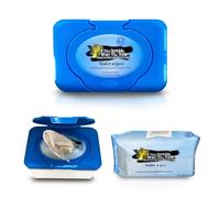 Wipe Dispenser & Toilet Wipes - 60 Count, Multipurpose Flushable Wipes, Aloe Extract, Unscented, Easy-to-Use with Pop Up Dispenser, Septic Safe, Perfect for Potty Training & Bathroom Hygiene