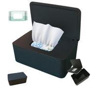 Wipe Holder, Wipes Dispenser Wipe Holder for Baby & Adult with Lid Keeps Wet Tissue Fresh, Non-Slip Three-Layer Seal Design Wipes Container for Home, Office, Cars, Baby Dispenser