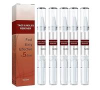 Wipe Off Moles Remover, Wipe Off Tags Mole Remover, Natural Non Irritating Liquid Moles Pen, Easy Removal of Skin Tags Moles for Face, Body, Neck, Armpit Restore Skin Health and Beauty (5pcs)