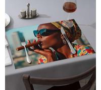 Wipeable Placemats Floral Elegance In The City Dining Place Mats Placemats Modern Farmhouse Decor(6PCS)