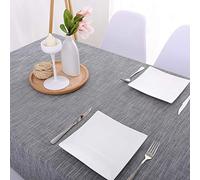 Wipeable Tablecloths, Waterproof Tablecloths Rectangular Cotton Linen Tablecover 100X160Cm Dust-Proof Desktop Protection For Kitchen Outdoor Garden