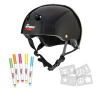 Wipeout Unisex Youth Dry Erase Bike Kids Helmet, Black, Ages 8 UK