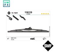 SWF Wiper Blade 116119 – Fits VW Golf IV/III, Passat B5.5/B2, Lupo, Polo, Q7