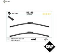 SWF Wiper Blades VISIOFLEX 119259 – Pack of 2 – Fits Audi A6 C6 (2004–2011)