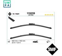 SWF Wiper Blades VISIOFLEX 119259 – Pack of 2 – Fits Audi A6 C6 (2004–2011)