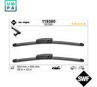 WIPER BLADE 119380 FOR RENAULT SCÉNIC/II/GRAND K4M764/761/782 1.6L F9Q812 1.9L