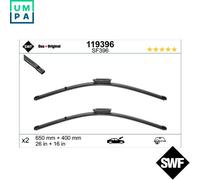 WIPER BLADE 119396 FOR CITROËN C3/II/Hatchback/Van 8HR/8HP/8HZ 1.4L BHW 1.6L