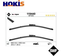 SWF Wiper blade 119440 650, 650 Front Flat wiper blade for left-hand drive vehicles SEAT: Altea XL, Toledo 3, Altea