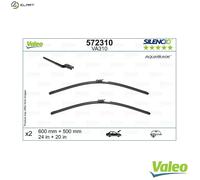 VALEO Silencio Original Aquablade Wiper - VA310 - Kit of Best-in-Class Cleaning and Wiping Performance Wiper Blades 600mm/500mm - Front - Set of 2 Wiper Blades - 572310