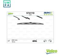 VALEO Silencio Wiper - V41 - All-Seasons Durable and Resistant Windshield Conventional Wiper Blade 400mm - 1 Wiper Blade - 574110