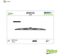 VALEO Silencio Wiper - V46 - All-Seasons Durable and Resistant Windshield Conventional Wiper Blade 450mm - 1 Wiper Blade - 574113