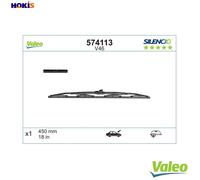 VALEO Silencio Wiper - V46 - All-Seasons Durable and Resistant Windshield Conventional Wiper Blade 450mm - 1 Wiper Blade - 574113